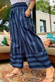 Bloc Stripe Wide Leg Pant Ink & Navy